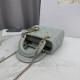 AAAA Fake Dior Lady Dior Mini Cannage Bag Green Inspired Knockoff Premium Replica Dior Lady Dior Mini Cannage Bag Green Clone