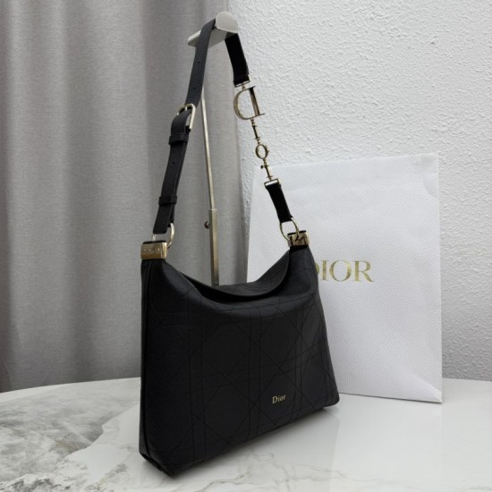 Premium Replica Medium Diorly Shoulder Bags Black Clone