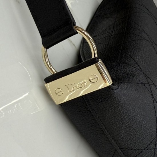 Premium Replica Medium Diorly Shoulder Bags Black Clone