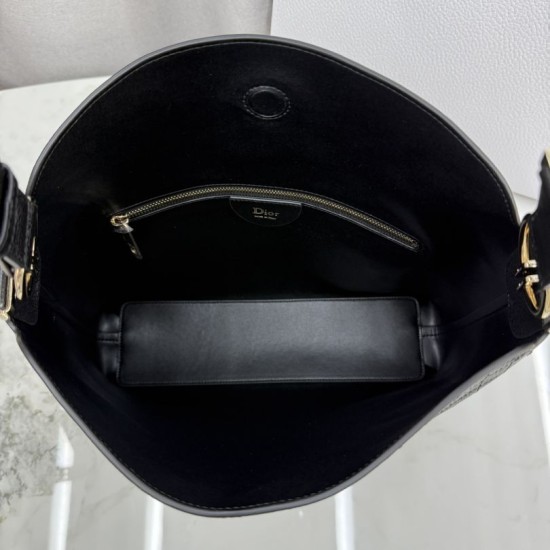 Premium Replica Medium Diorly Shoulder Bags Black Clone