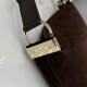 Premium Replica Medium Dior Diorly Suede Shoulder Bag Chocolate Clone