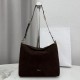 Premium Replica Medium Dior Diorly Suede Shoulder Bag Chocolate Clone