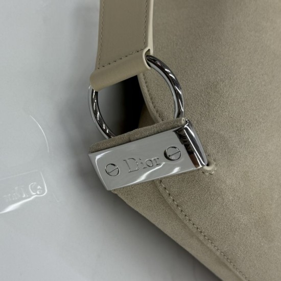 Premium Replica Dior Diorly Medium Shoulder Bag Apricot Suede Clone