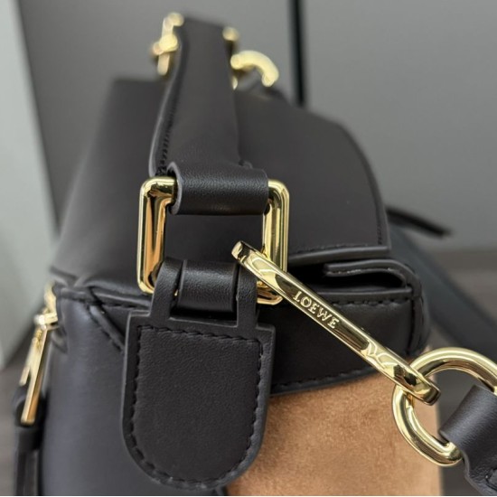 Premium Replica Loewe Puzzle Edge Small Bag Multicolored Leather/Suede Clone