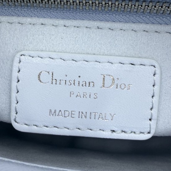 Premium Replica Dior Lady Dior Mini Cannage Bag Blue Clone