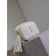 AAAA Fake YSL Saint Laurent Lou Mini Quilted Shoulder Bag White Inspired Knockoff Premium Replica YSL Saint Laurent Lou Mini Quilted Shoulder Bag White Clone