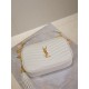 AAAA Fake YSL Saint Laurent Lou Mini Quilted Shoulder Bag White Inspired Knockoff Premium Replica YSL Saint Laurent Lou Mini Quilted Shoulder Bag White Clone