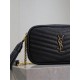 Premium Replica YSL Saint Laurent Lou Mini Quilted Shoulder Bag Black Clone