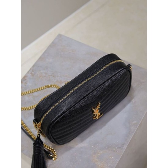 Premium Replica YSL Saint Laurent Lou Mini Quilted Shoulder Bag Black Clone