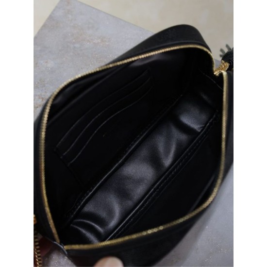 Premium Replica YSL Saint Laurent Lou Mini Quilted Shoulder Bag Black Clone