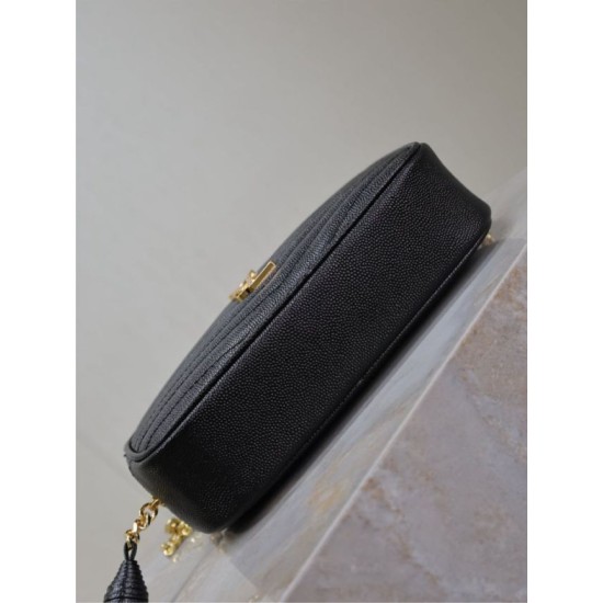 Premium Replica YSL Saint Laurent Lou Mini Quilted Shoulder Bag Black Clone