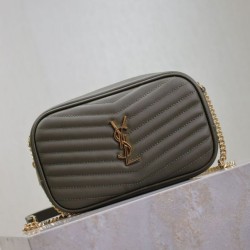 Premium Replica YSL Saint Laurent Lou Mini Quilted Shoulder Bag Green Clone