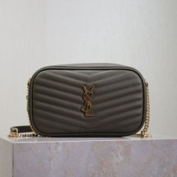 Premium Replica YSL Saint Laurent Lou Mini Quilted Shoulder Bag Green Clone