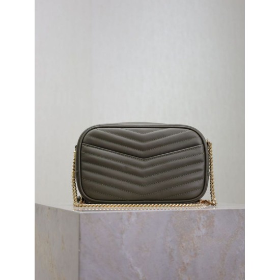 Premium Replica YSL Saint Laurent Lou Mini Quilted Shoulder Bag Green Clone