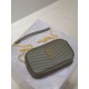 Premium Replica YSL Saint Laurent Lou Mini Quilted Shoulder Bag Green Clone