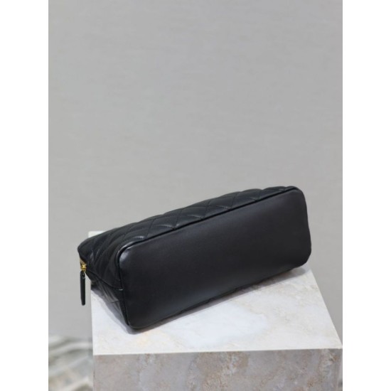 Premium Replica YSL Saint Laurent Cassandre Large Quilted and Embroidered Clutch Black Clone