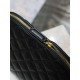 Premium Replica YSL Saint Laurent Cassandre Large Quilted and Embroidered Clutch Black Clone