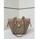 Premium Replica Fendi Origami Mini Jacquard Tote Bag Apricot Clone
