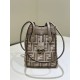 Premium Replica Fendi Origami Mini Jacquard Tote Bag Brown Clone