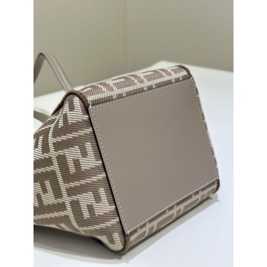 Premium Replica Fendi Origami Mini Jacquard Tote Bag Brown Clone