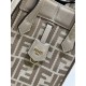 Premium Replica Fendi Origami Mini Jacquard Tote Bag Brown Clone