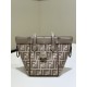 Premium Replica Fendi Origami Mini Jacquard Tote Bag Brown Clone
