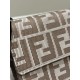 Premium Replica Fendi Baguette-Style Chain Wallet Brown FF Jacquard Clone