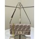 Premium Replica Fendi Baguette-Style Chain Wallet Brown FF Jacquard Clone