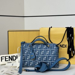 Premium Replica Fendi By The Way Medium Soft Handbag Blue Clone