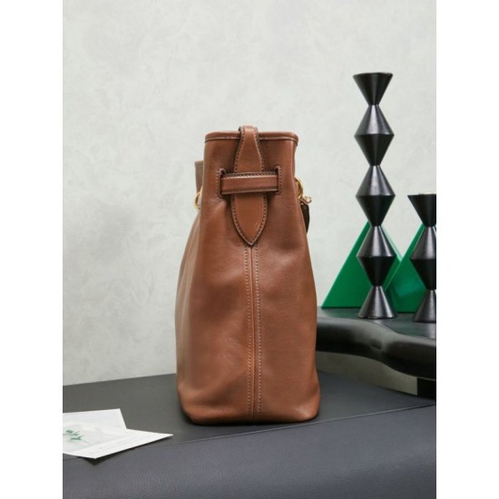 Premium Replica Miu Miu Aventure Nappa Bucket Crossbody Bag 5BE101 Brown Clone