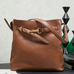 Premium Replica Miu Miu Aventure Nappa Bucket Crossbody Bag 5BE101 Brown Clone