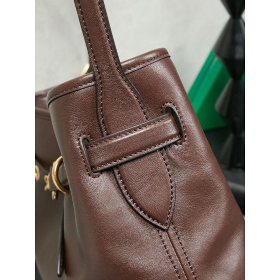 Premium Replica Miu Miu Aventure Nappa Bucket Crossbody Bag Coffee Clone