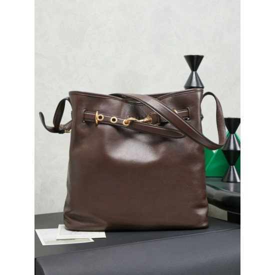Premium Replica Miu Miu Aventure Nappa Bucket Crossbody Bag Coffee Clone