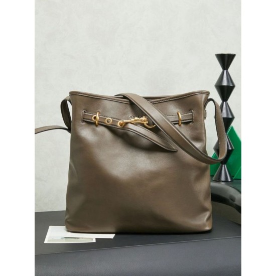 Premium Replica Miu Miu Aventure Nappa Bucket Crossbody Bag Brown Radica Clone