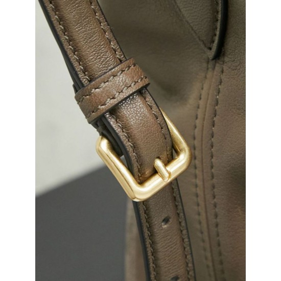 Premium Replica Miu Miu Aventure Nappa Bucket Crossbody Bag Brown Radica Clone
