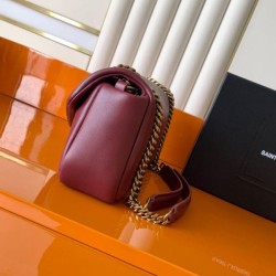 Premium Replica YSL Saint Laurent Calypso Medium Shoulder Bag Brown Clone