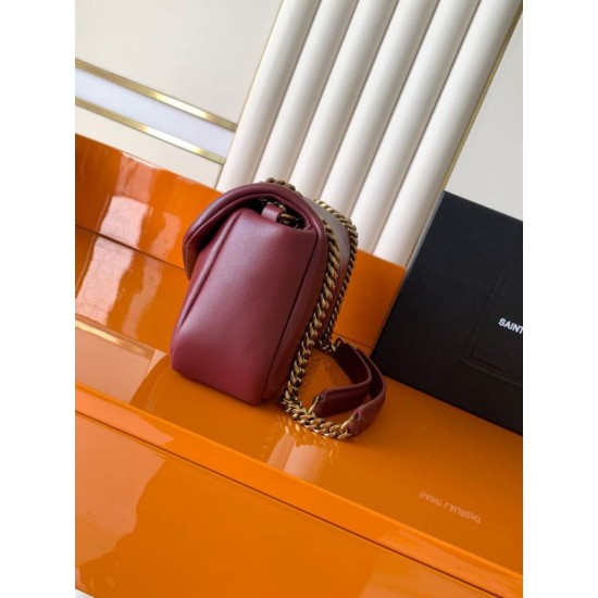 Premium Replica YSL Saint Laurent Calypso Medium Shoulder Bag Brown Clone