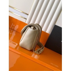 Premium Replica YSL Saint Laurent Calypso Medium Shoulder Bag Apricot Clone