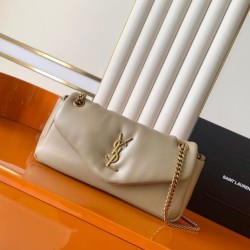 Premium Replica YSL Saint Laurent Calypso Medium Shoulder Bag Apricot Clone