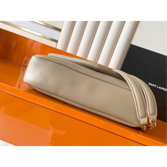 Premium Replica YSL Saint Laurent Calypso Medium Shoulder Bag Apricot Clone