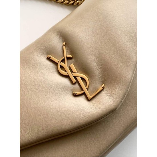 Premium Replica YSL Saint Laurent Calypso Medium Shoulder Bag Apricot Clone