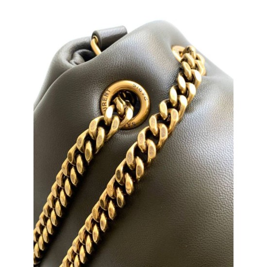 Premium Replica YSL Saint Laurent Calypso Medium Shoulder Bag Moss Clone