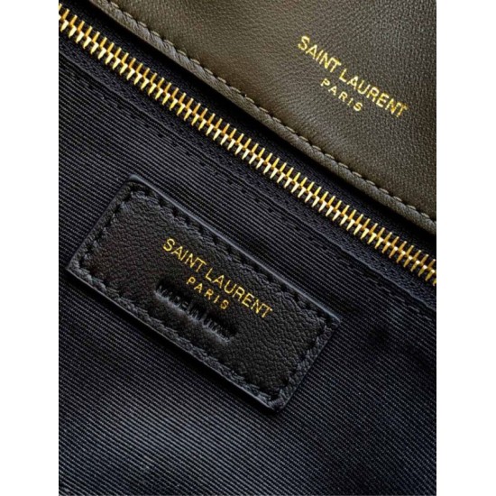 Premium Replica YSL Saint Laurent Calypso Medium Shoulder Bag Moss Clone