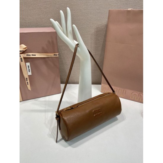 AAAA Fake Miu Miu Compact Nappa Clutch 5NE851 Brown Inspired Knockoff Premium Replica Miu Miu Compact Nappa Clutch 5NE851 Brown Clone