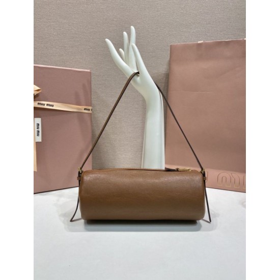 AAAA Fake Miu Miu Compact Nappa Clutch 5NE851 Brown Inspired Knockoff Premium Replica Miu Miu Compact Nappa Clutch 5NE851 Brown Clone