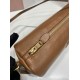AAAA Fake Miu Miu Compact Nappa Clutch 5NE851 Brown Inspired Knockoff Premium Replica Miu Miu Compact Nappa Clutch 5NE851 Brown Clone