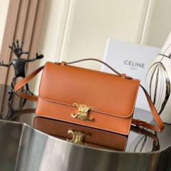 Premium Replica Celine Medium Triomphe Folio Bag Black Clone