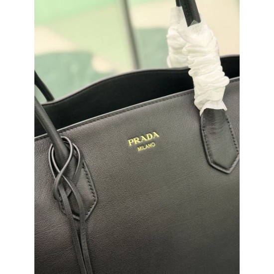 Premium Replica Prada Large Tote Bag 1BG600 Black Clone