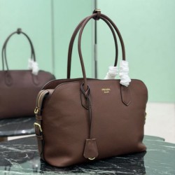 Premium Replica Prada Large Tote Bag 1BG600 Brown Clone