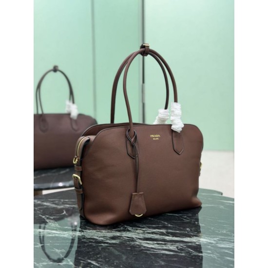 Premium Replica Prada Large Tote Bag 1BG600 Brown Clone